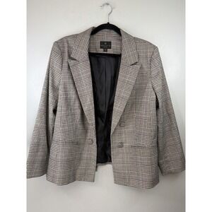 Worthington‎ Petite Double Breasted Plaid Blazer Size XXL